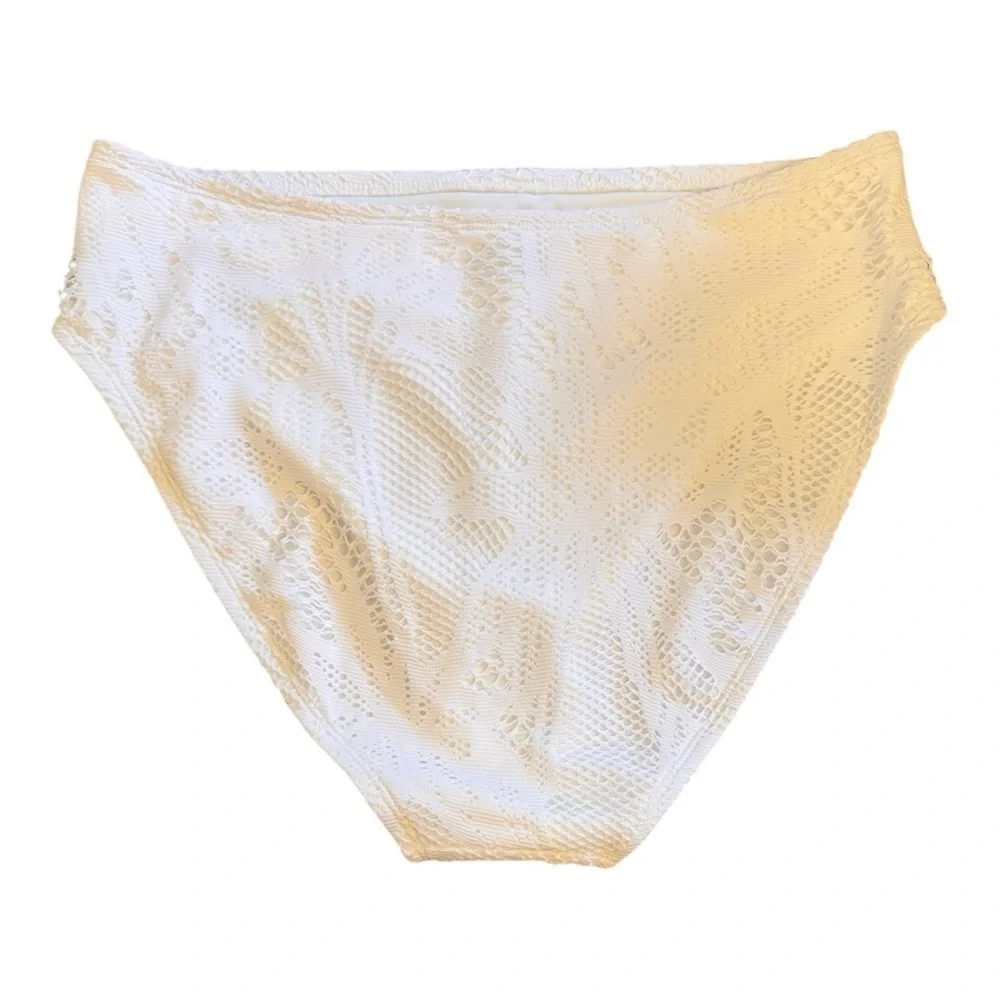 Coco Reef High Esteem High Waist Bikini Bottom - Wild Palm Crochet NWT